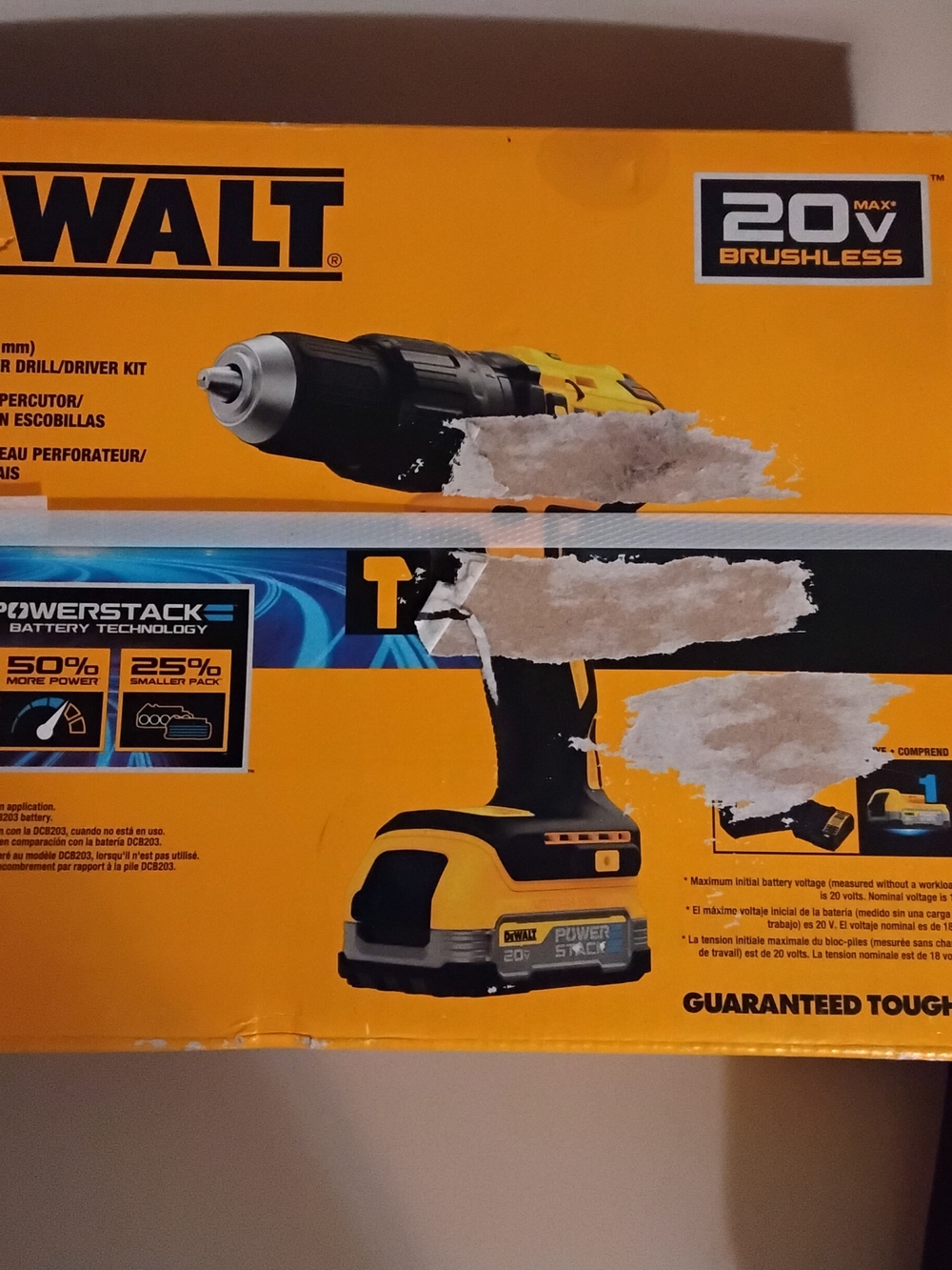 DEWALT 20V Brushless Cordless Hammer Drill Driver Kit - Yellow/Black